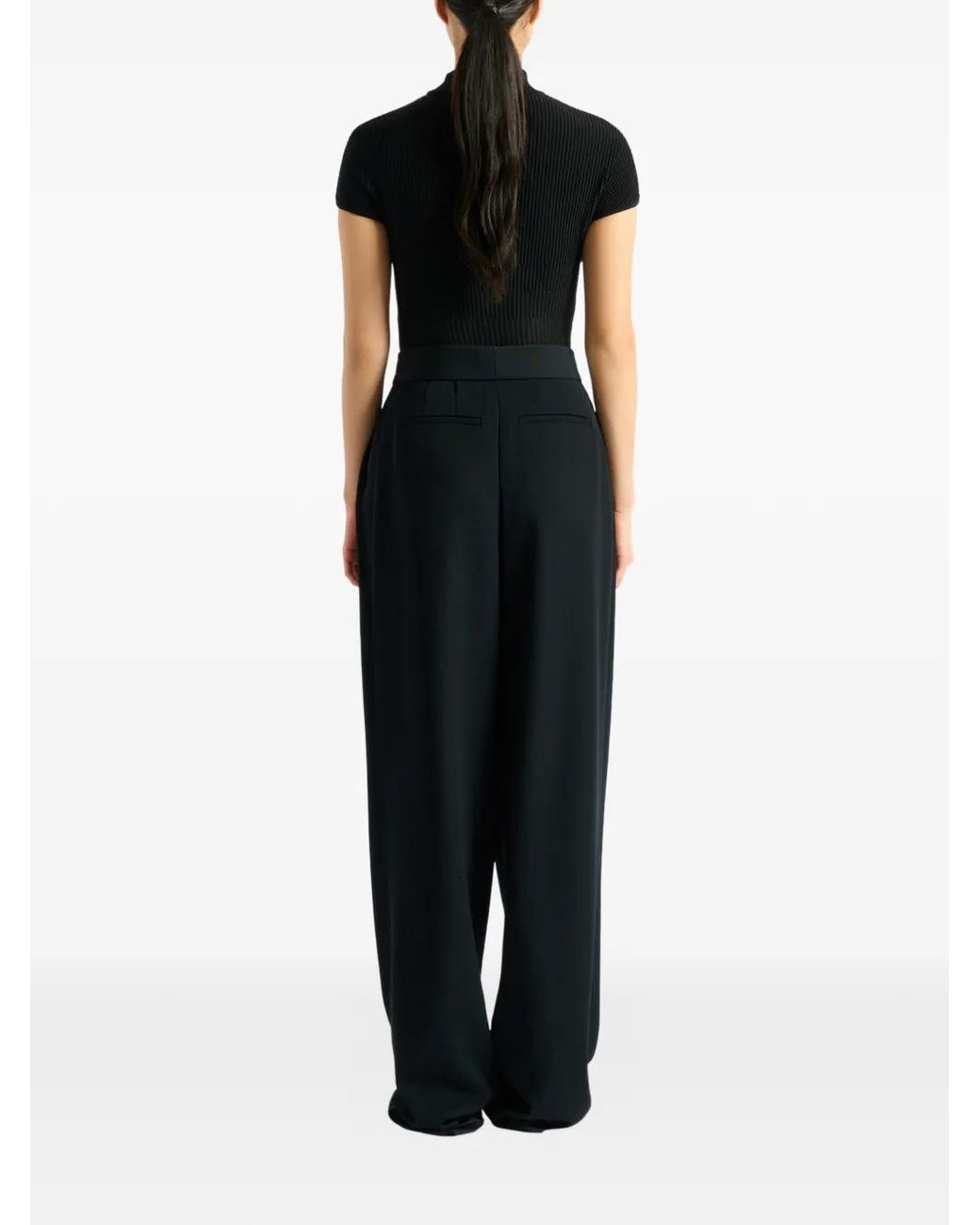 Balmain Black Grain De Poudre Trousers