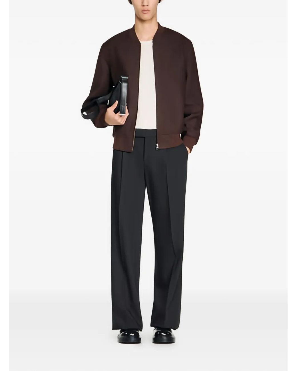 Sandro Black Zip-Up Jacket for men
