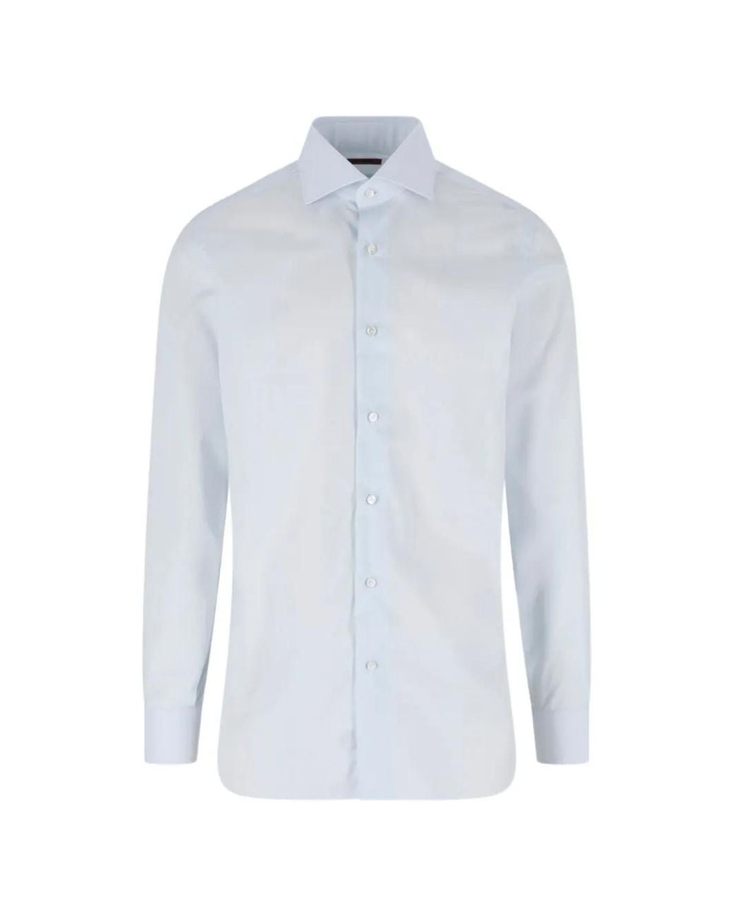 Barba Napoli White Spread-Collar Button-Down Shirt for men
