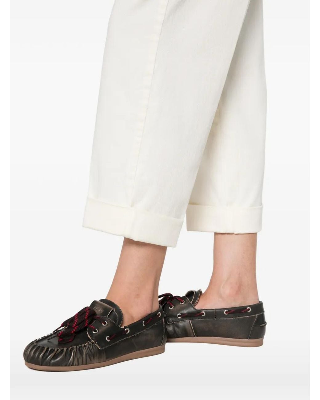 Pennyblack White Cropped Turn-Up Jeans