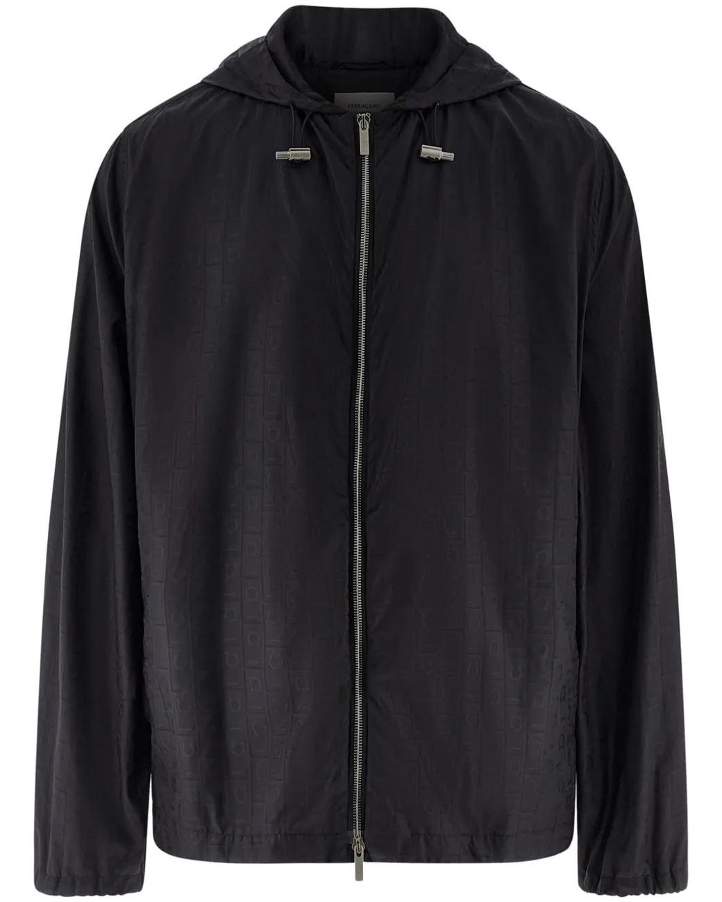 Ferragamo Black Men Short Raincoat for men