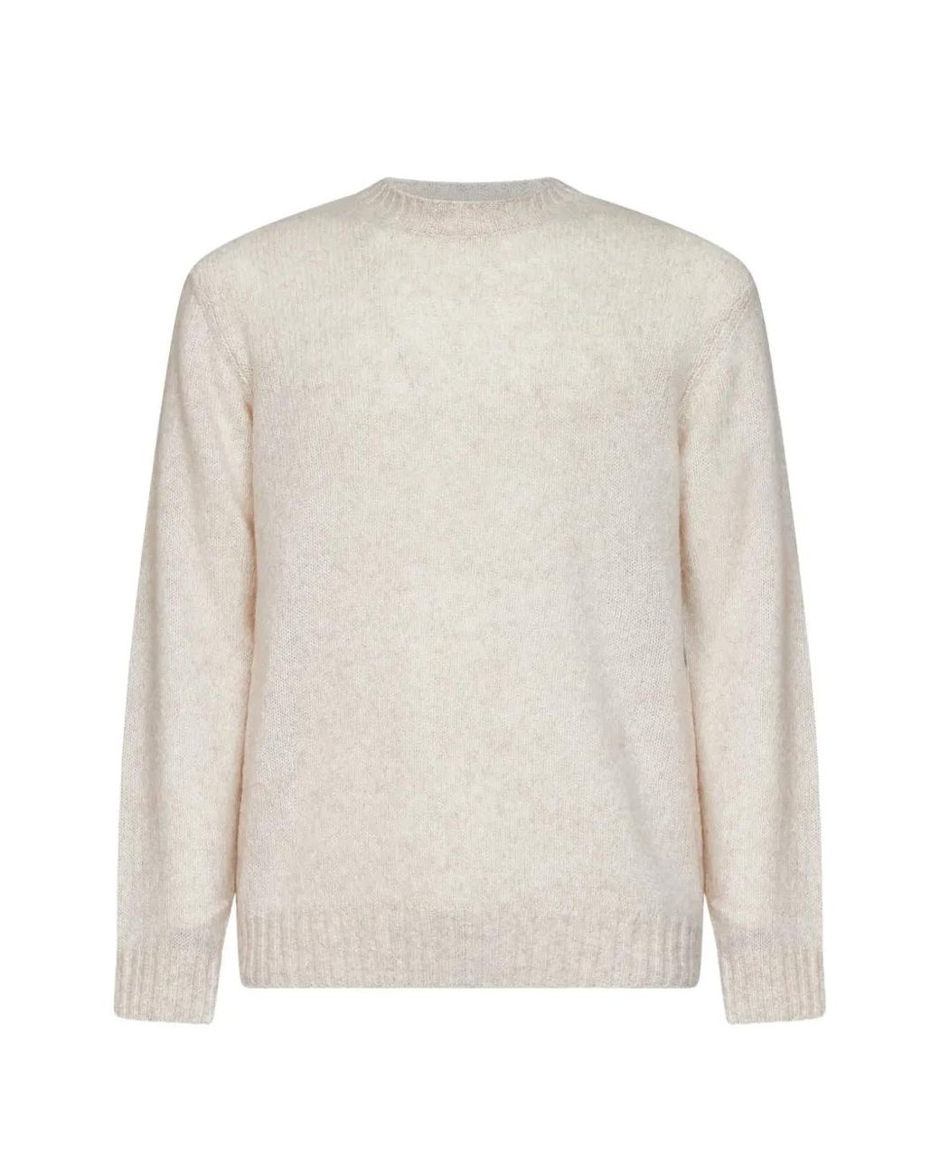 NN07 White Crew-Neck Knitted Sweater for men