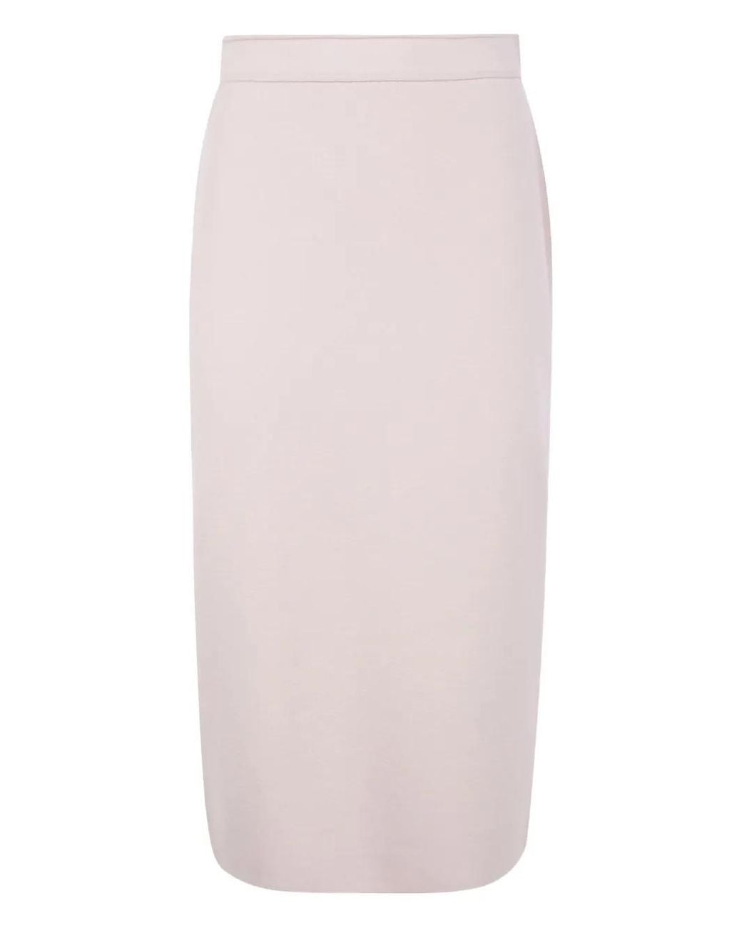 D.exterior White Pencil Midi Skirt