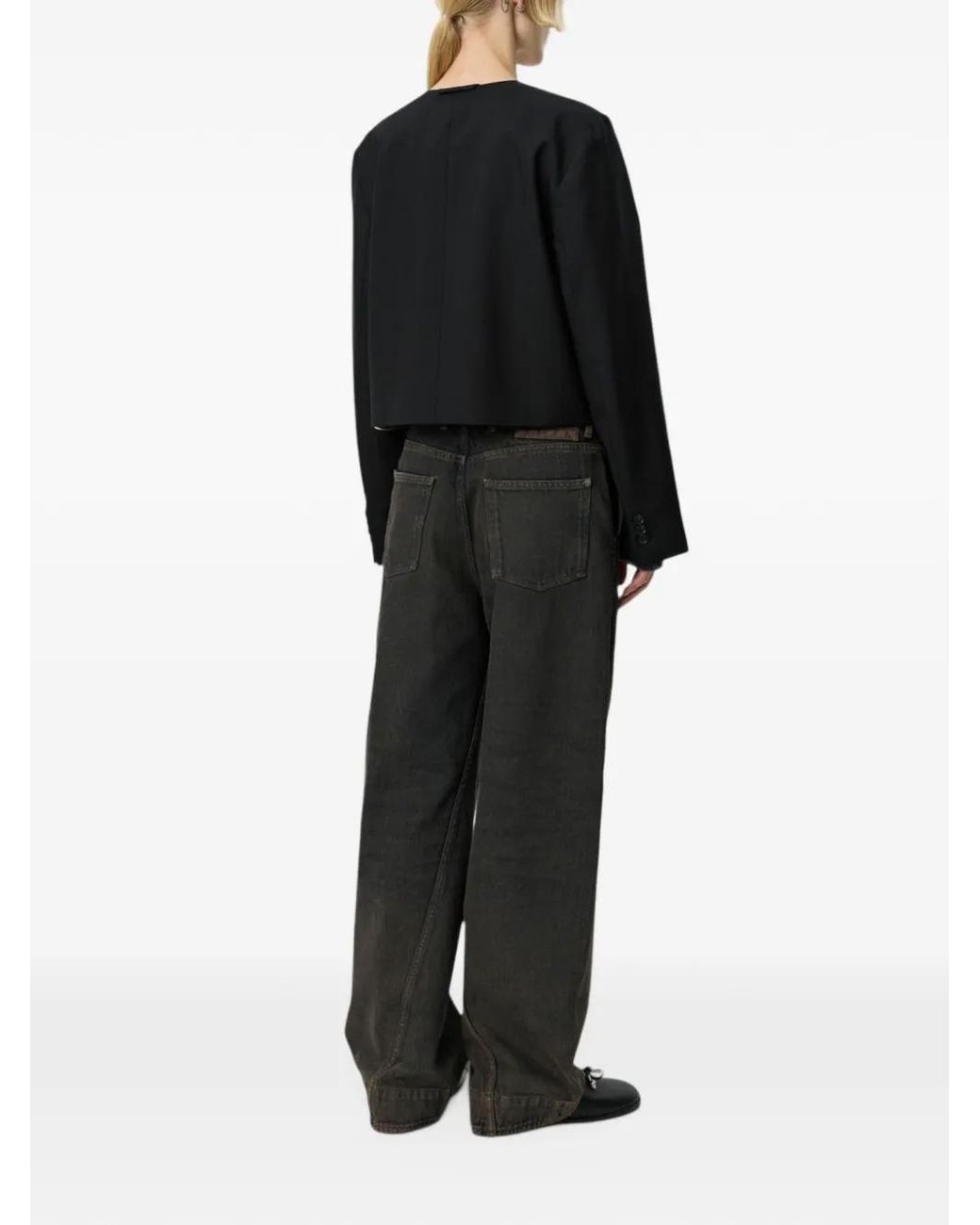 mfpen Black Waitress Cropped Jacket