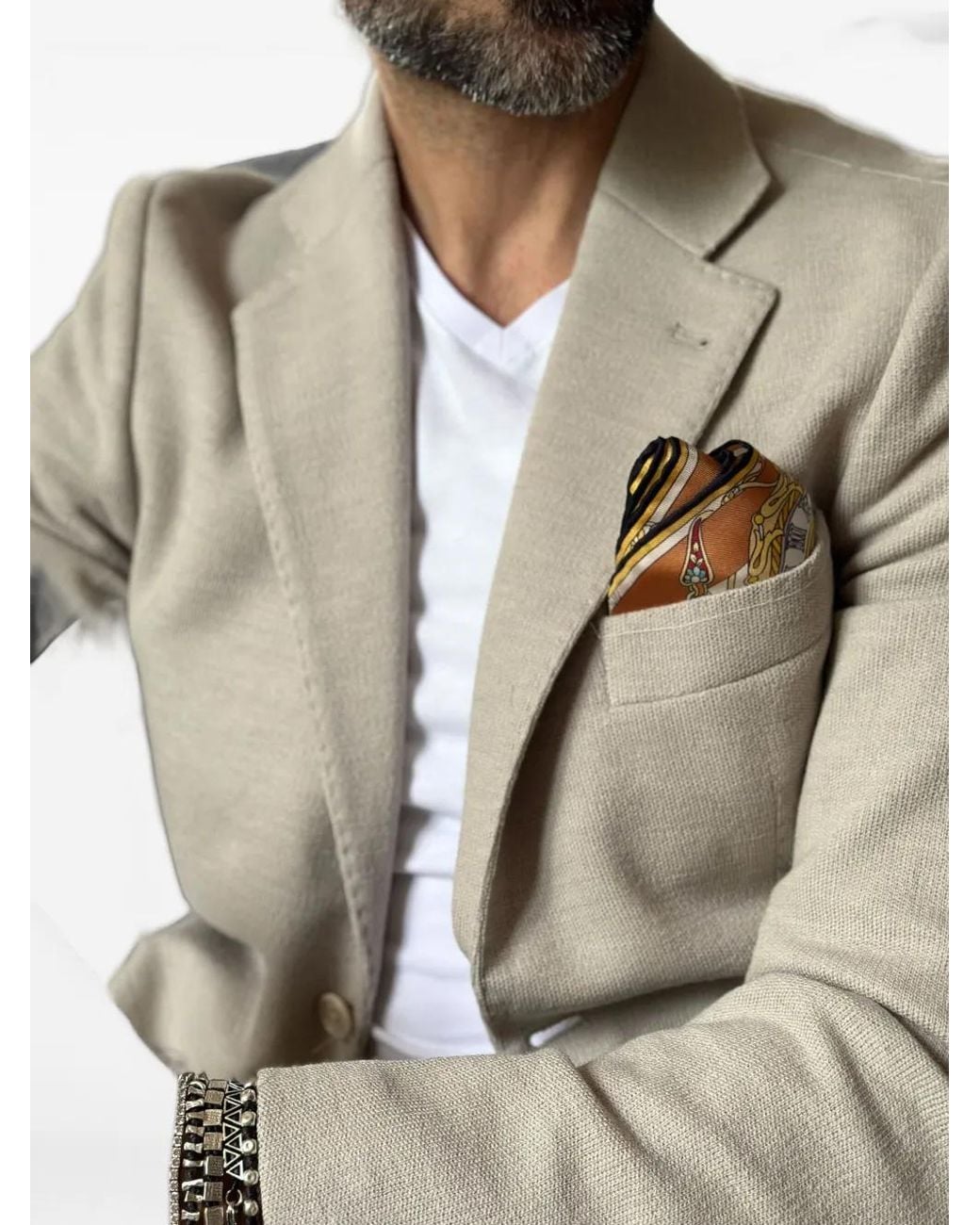 Elizabetta Black Like Clockwork Pocket Square for men