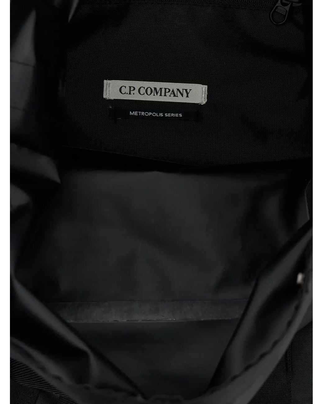 C P Company Black Accessories Back Pack for men