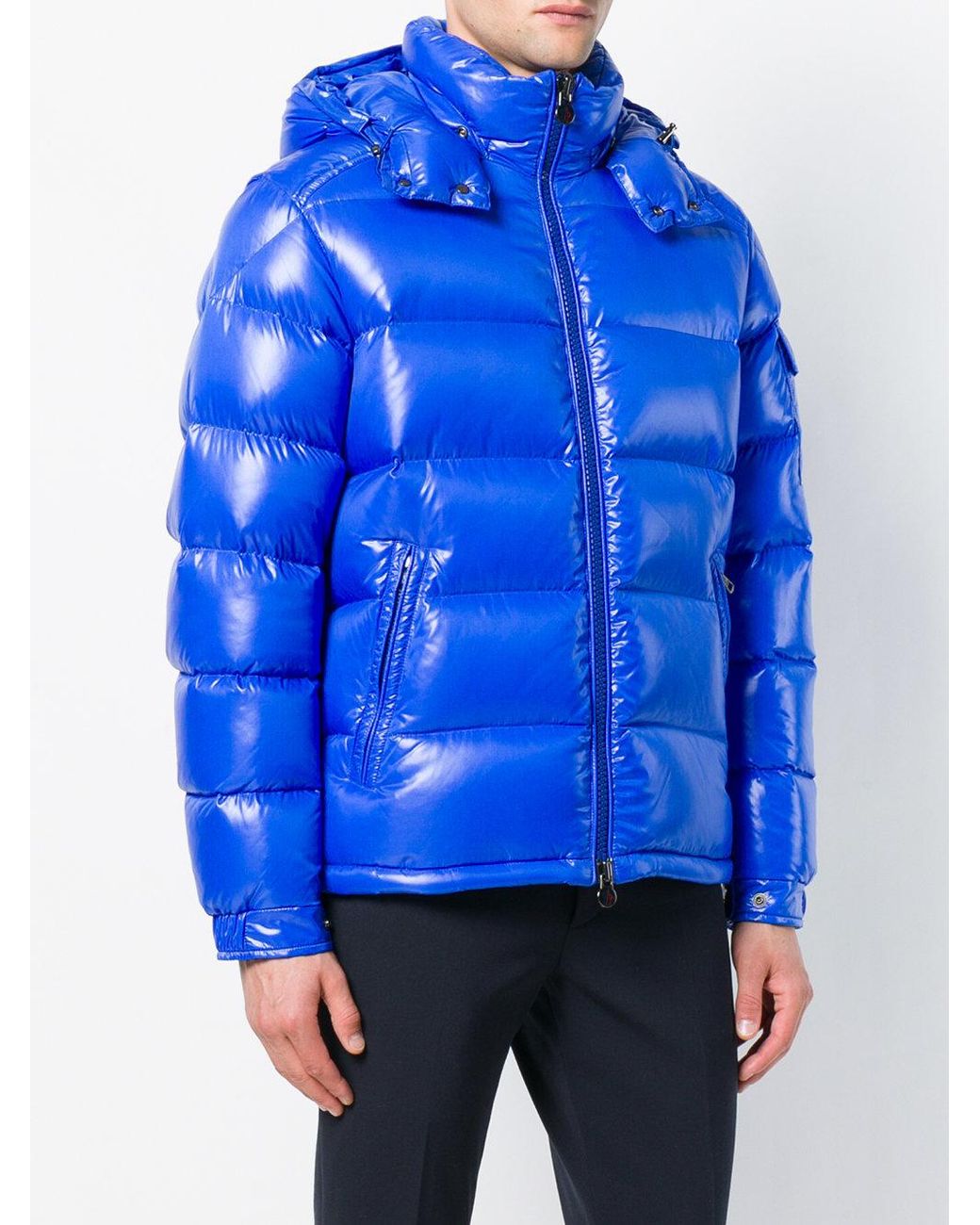 Moncler Synthetic Puffer Jacket in Blue for Men | Lyst