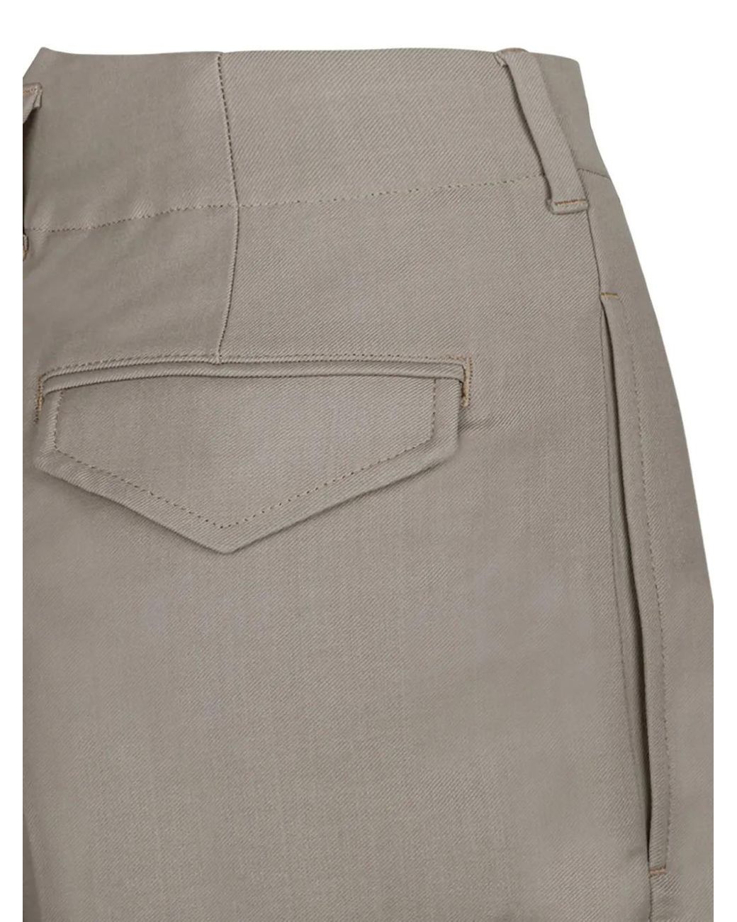 AMI Natural Taupe Tailored Knee Shorts