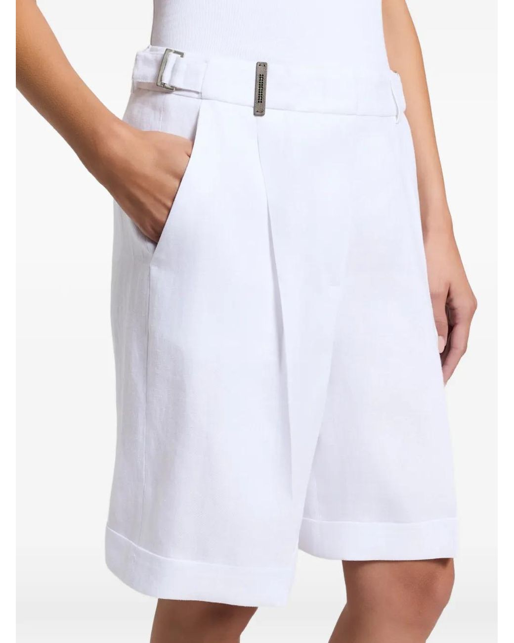 Peserico White Tailored Shorts