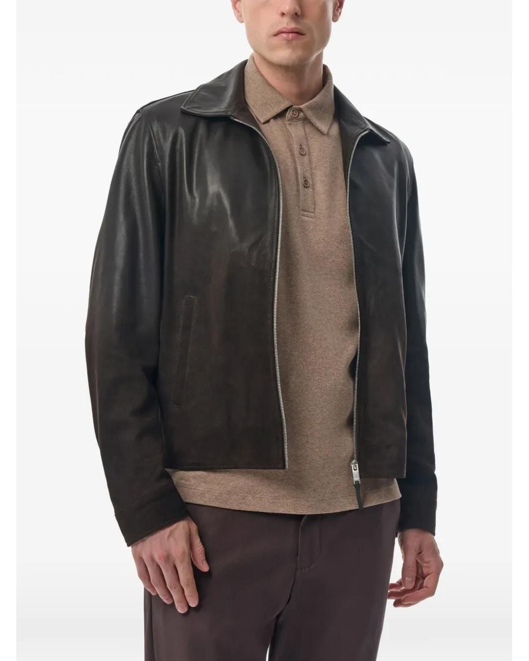 MEGUSTA Black Degradé Suede Jacket for men