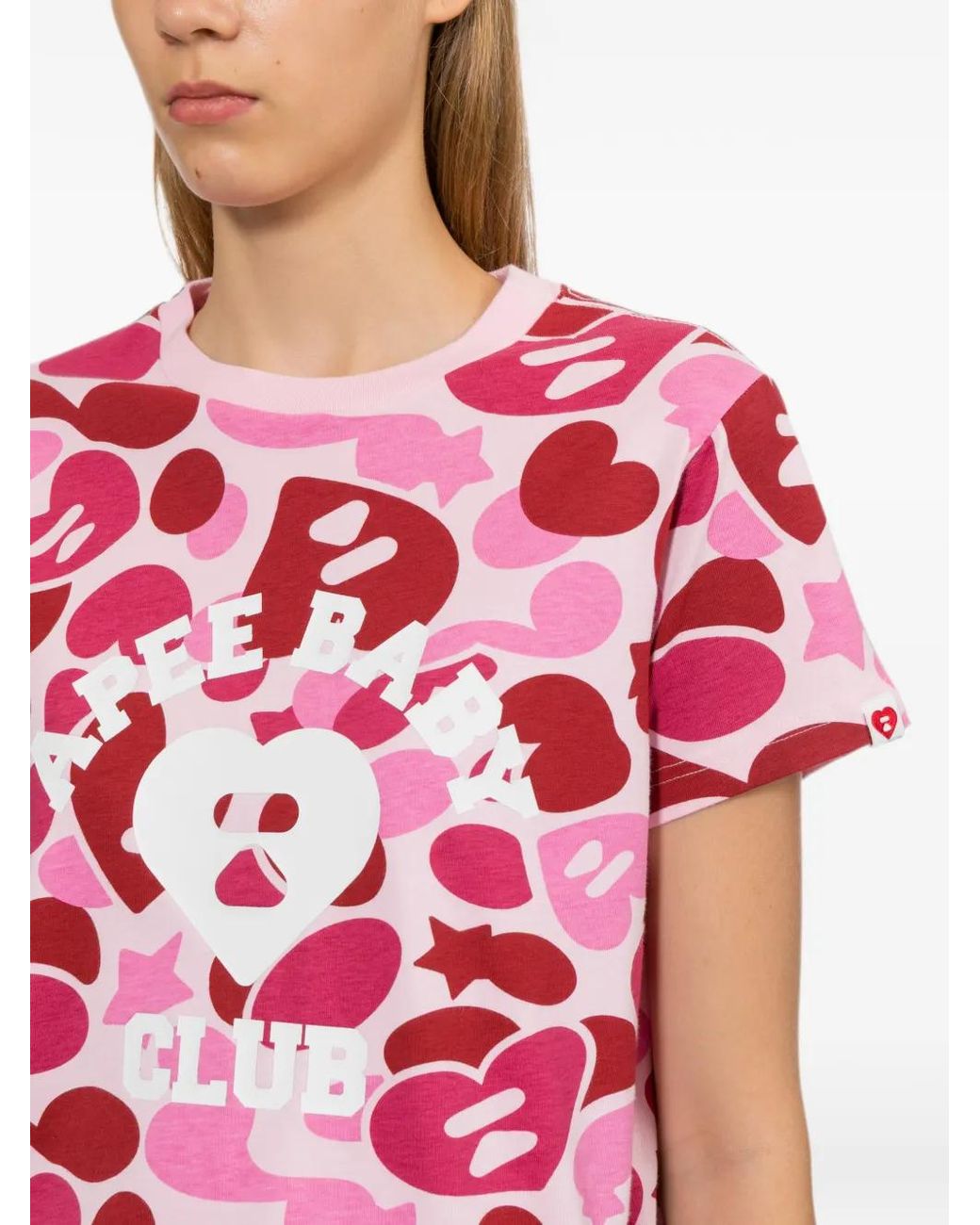 AAPE BY A BATHING AP Pink Camo Graphic Tee