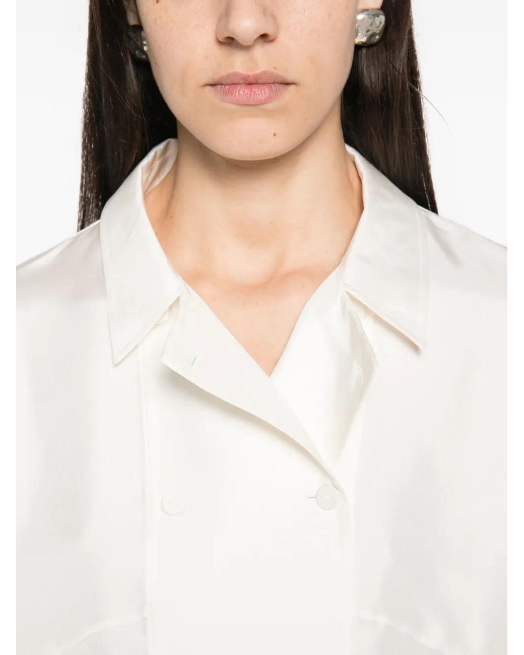 Rohe White Double-Breasted Top