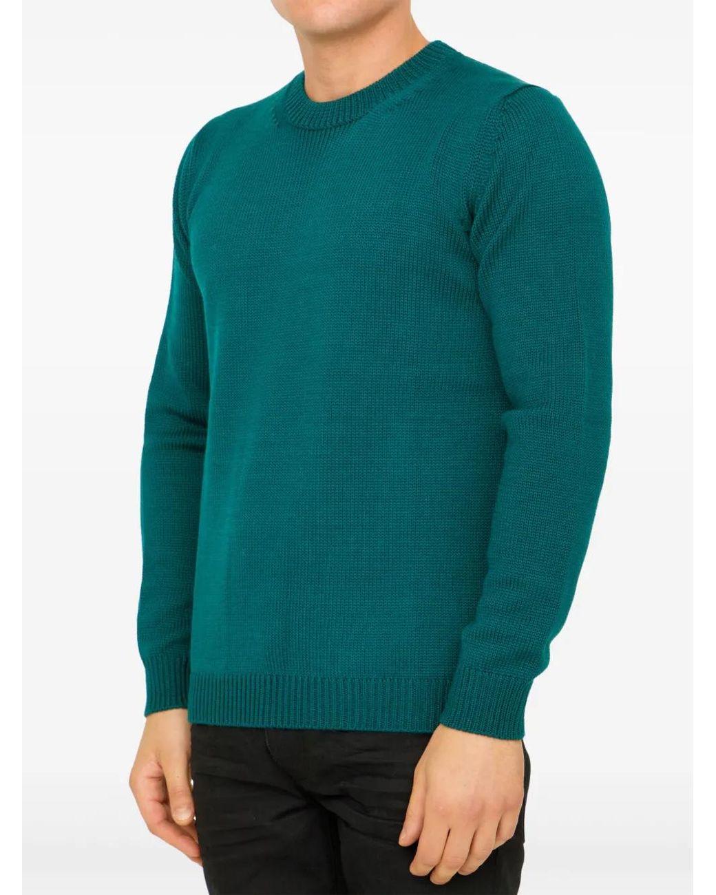 Roberto Collina Green Wool Sweater for men