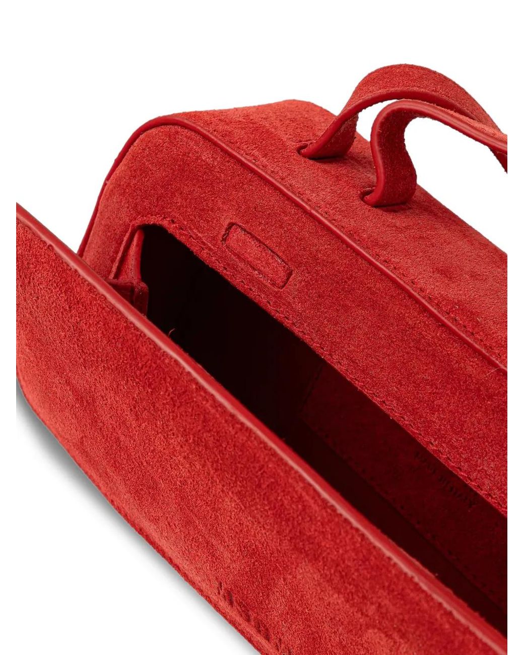 MSGM Red Suede Satchel