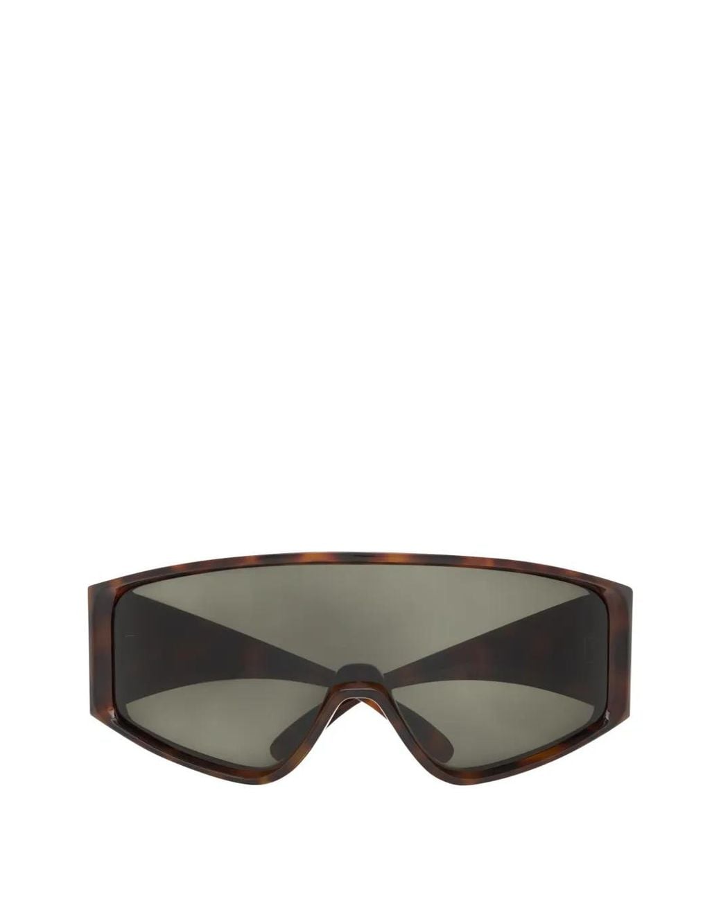 Saint Laurent Gray Sl 969 Tortoiseshell-Effect Shield-Frame Sunglasses