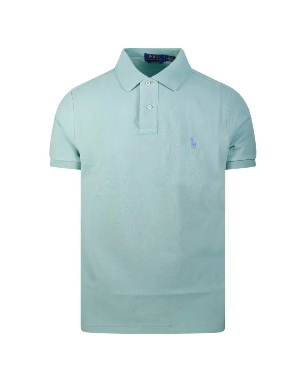 Polo Ralph Lauren Blue Logo Embroidery Cotton Polo for men