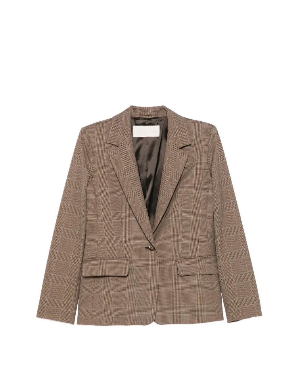 iBlues Brown Prince Of Wales Check Blazer