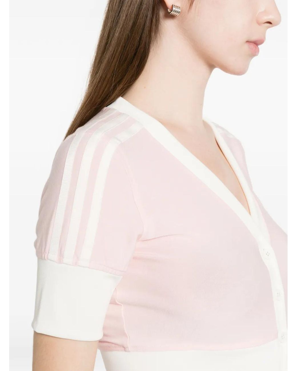 Adidas Pink Short-Sleeve Cardigan