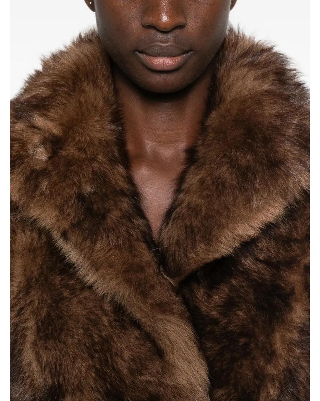 Yves Salomon Brown Shearling Jacket
