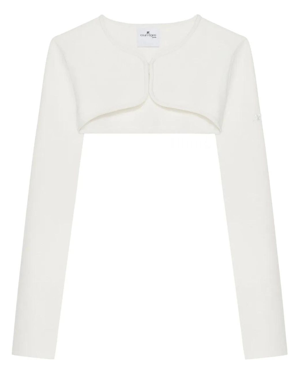 Courreges White Cropped Cardigan
