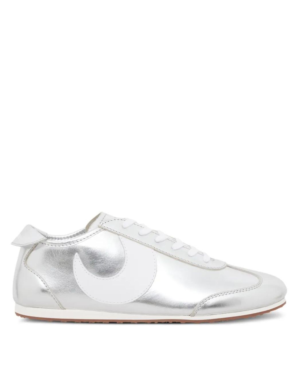 MARINE SERRE White Ms Astra Metallic-Effect Leather Sneakers for men