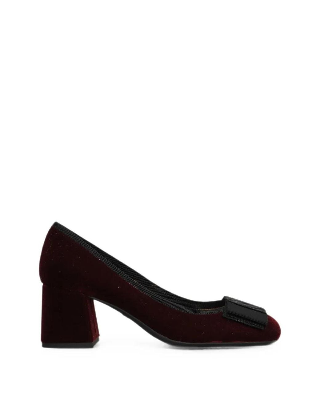 Roberto Festa Black Ery Bow-Detail Block-Heel Pumps