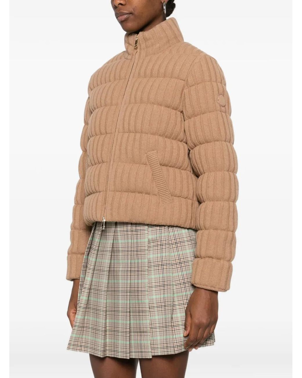 Moncler Natural Padded Zip-Up Jacket