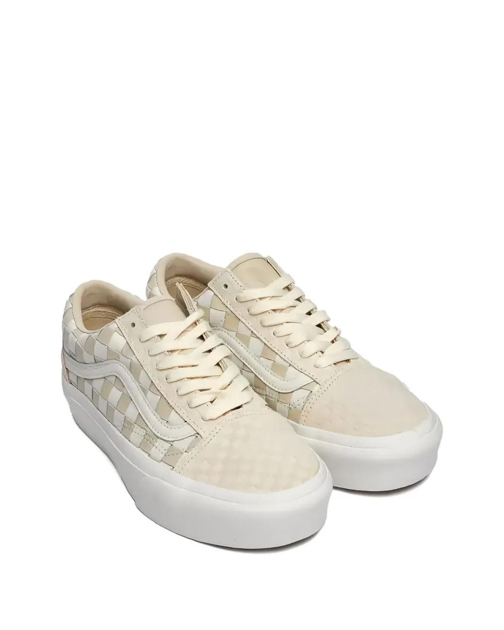 Vans White Old Skool Platform Sneakers for men