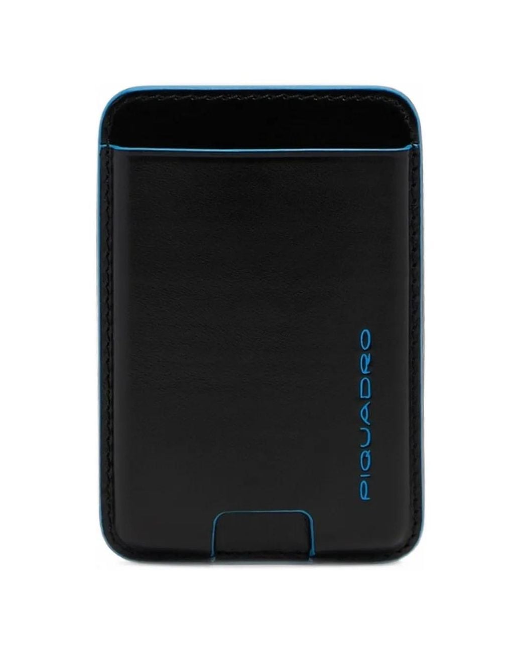 Piquadro Black Magsafe Logo-Detail Cardholder