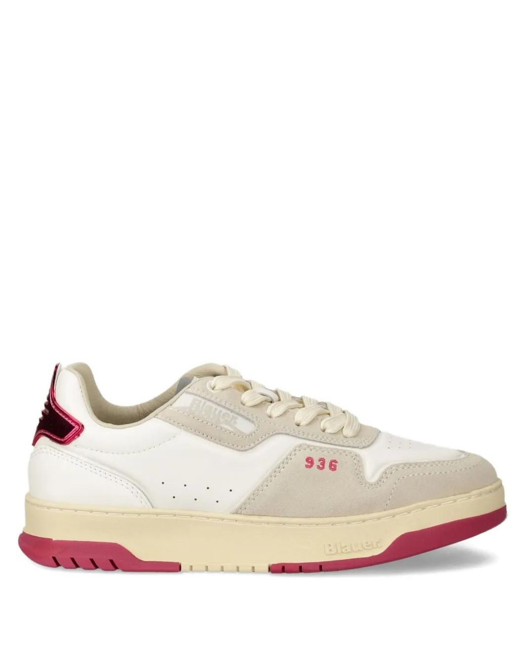 Sneakers Con Inserti di Blauer in White