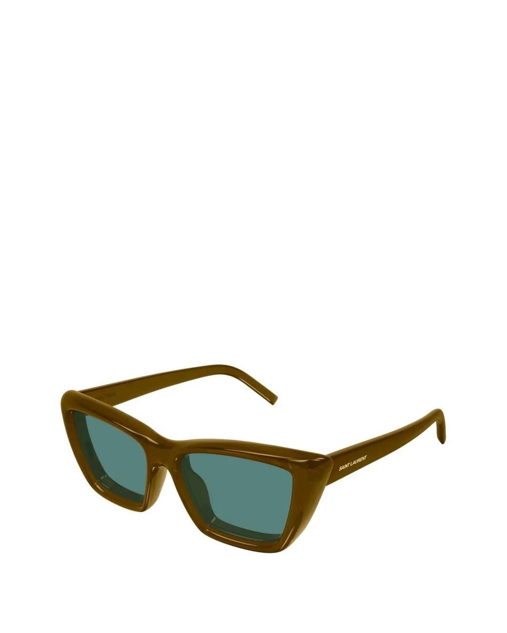 Saint Laurent Green Mica Cat-Eye Sunglasses
