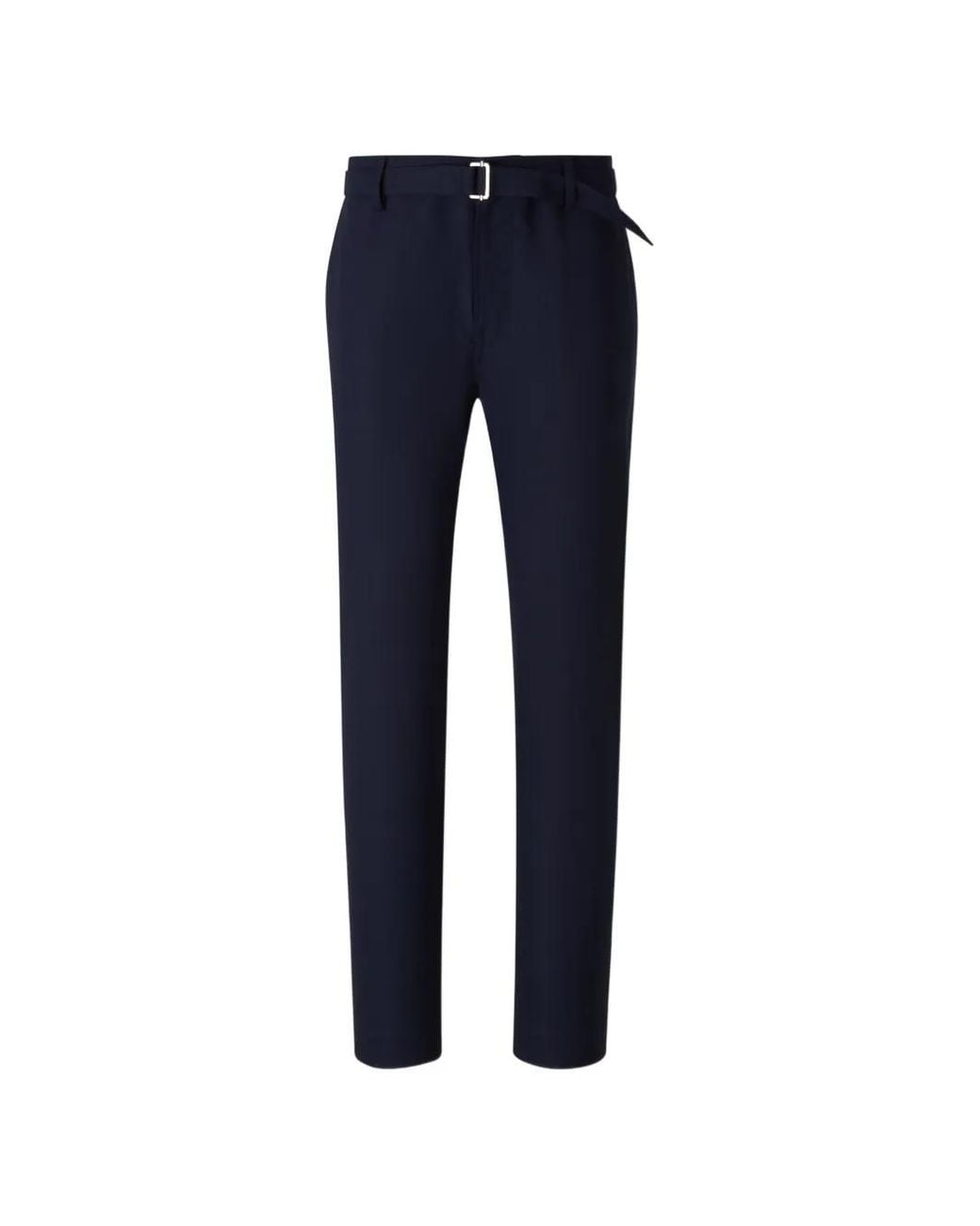 Canali Blue Belted Trousers for men