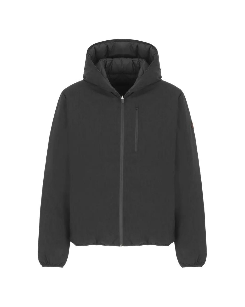 Save The Duck Black Hooded Reversible Jacket for men