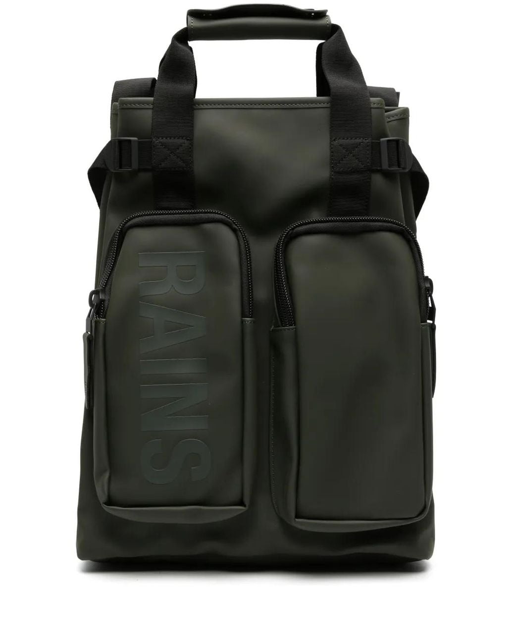Rains Black Texel Waterproof Backpack