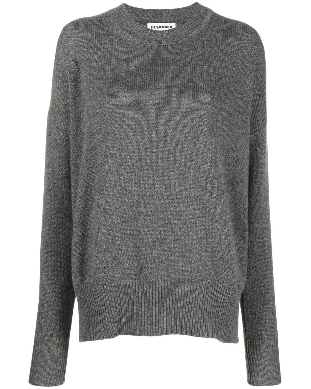 Jil Sander Gray Round Neck Sweater