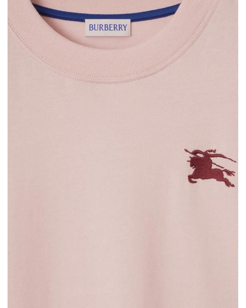 Burberry Pink Cotton T-Shirt