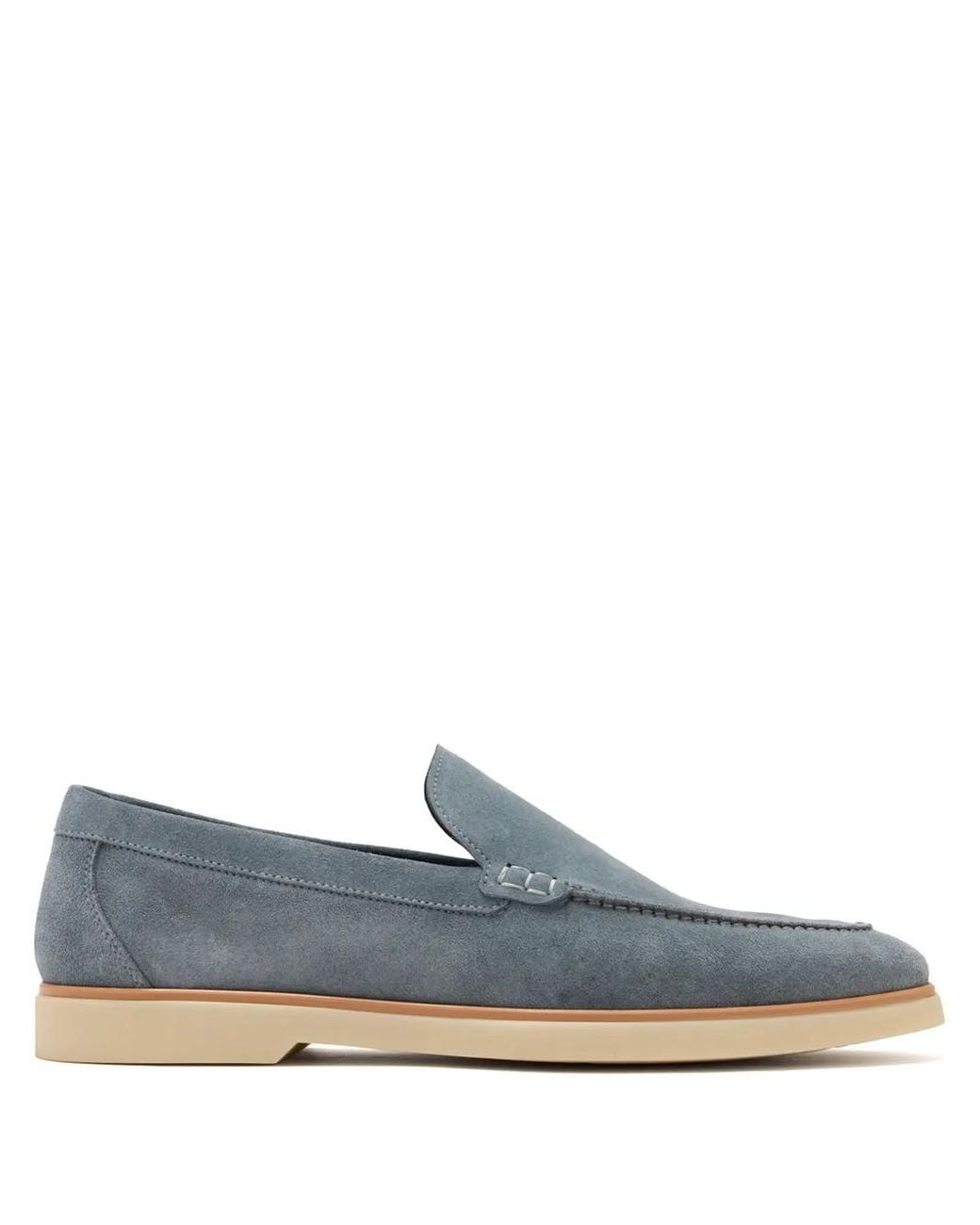 Magnanni Shoes Blue Suede Loafers for men