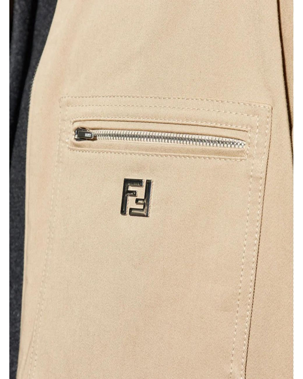 Fendi Natural 'Ff Metal' Blouson for men