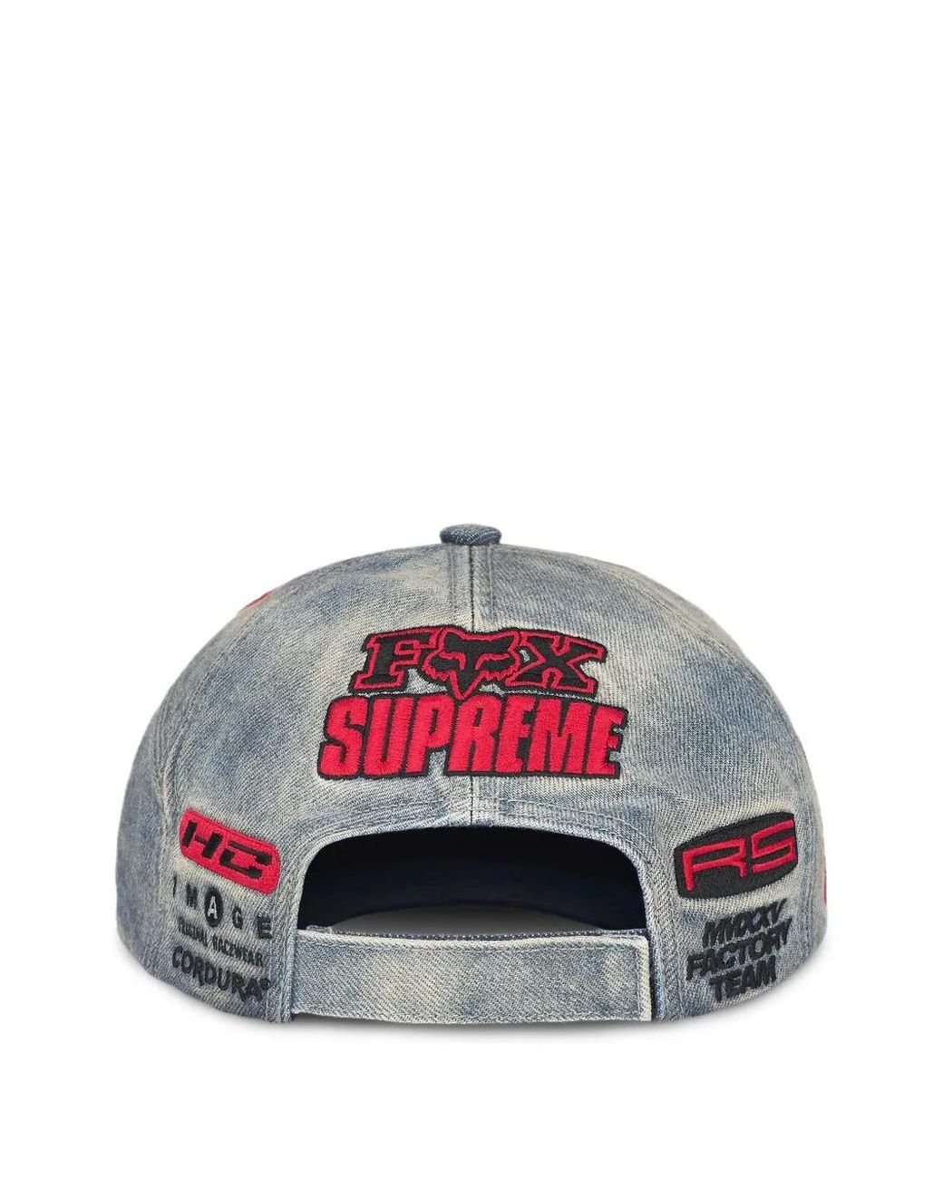 Supreme X Fox Racing Logo-Embroidered Cap in Blue for Men | Lyst