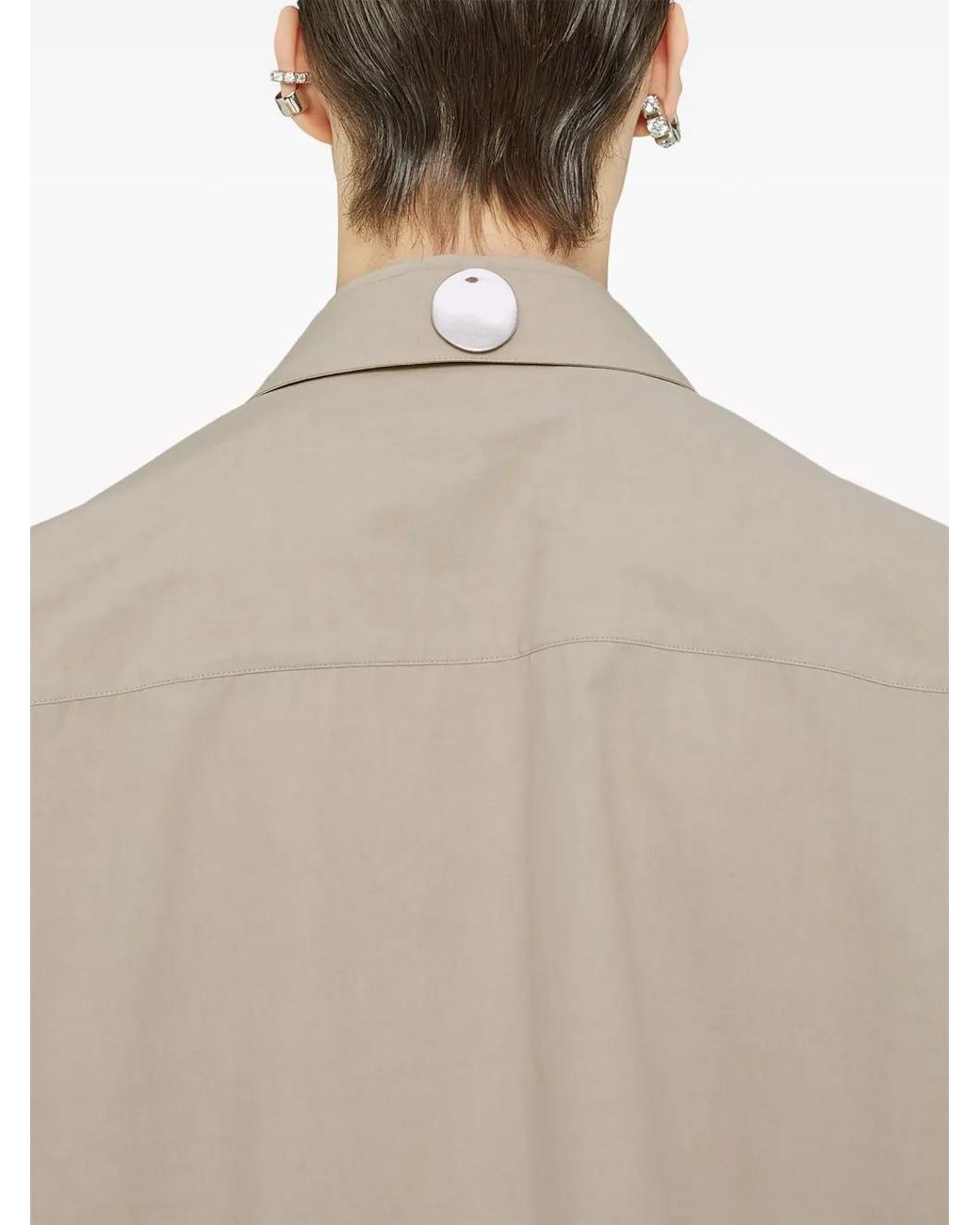 Jil Sander Natural Layered Cotton Shirt for men