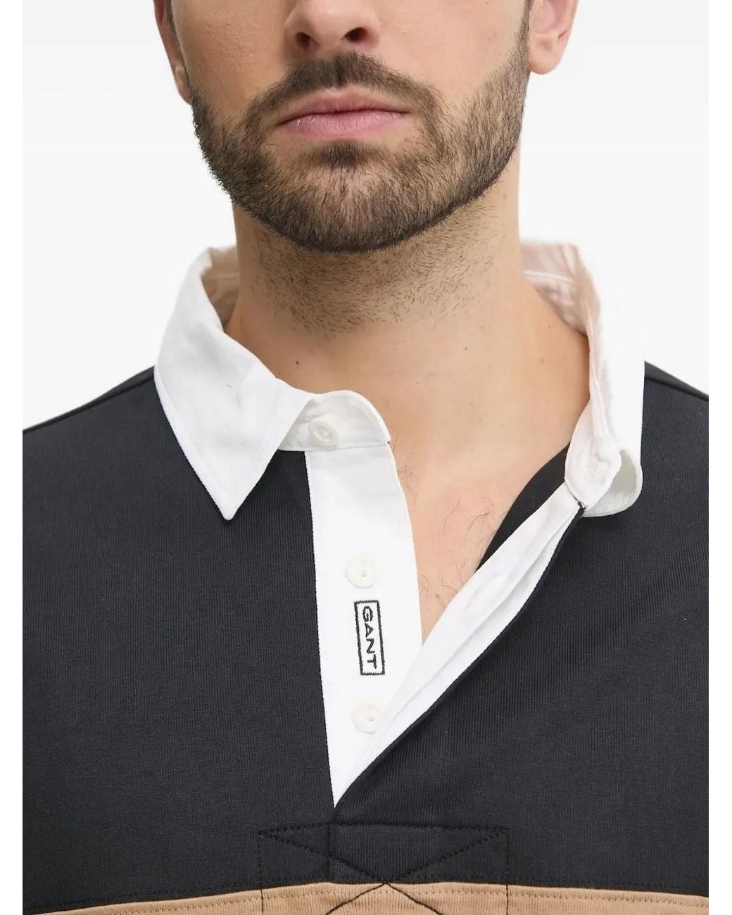 Gant Blue Striped-Pattern Polo Shirt for men