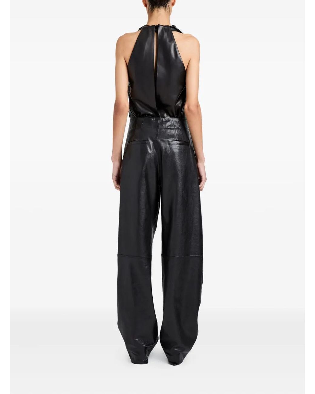 Proenza Schouler Black Iza Draped Top