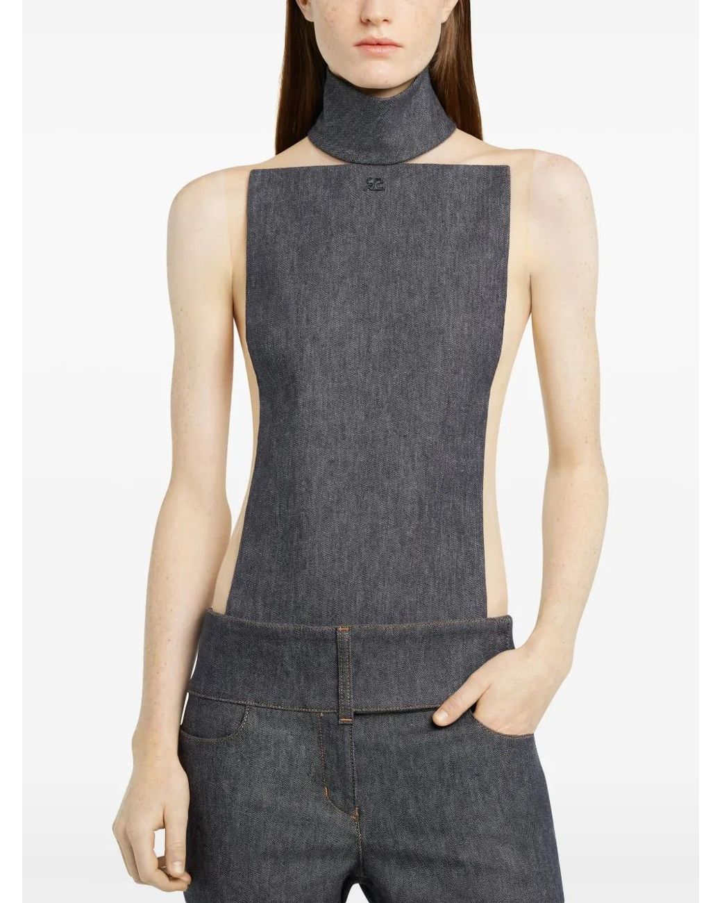 Courreges Gray Illusion Bodysuit