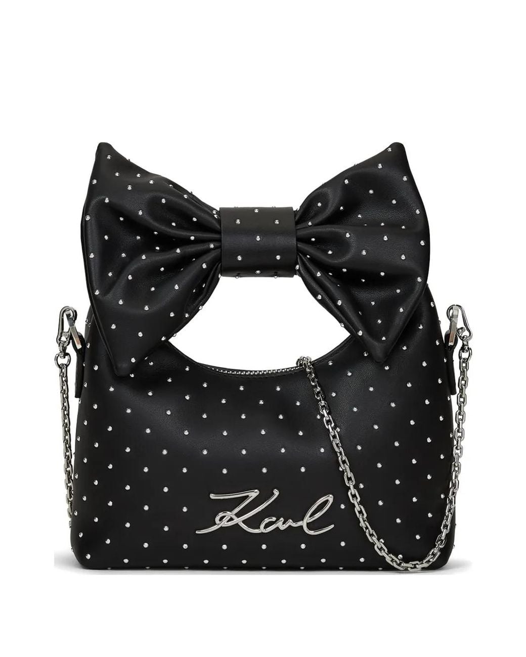 Karl Lagerfeld Black Sac À Bandoulière K/Soirée À Nœud