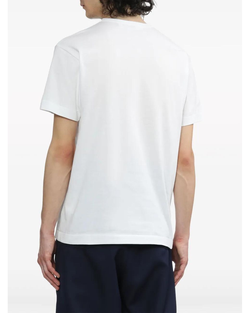COMME DES GARÇONS PLAY Blue Heart-Print Cotton T-Shirt