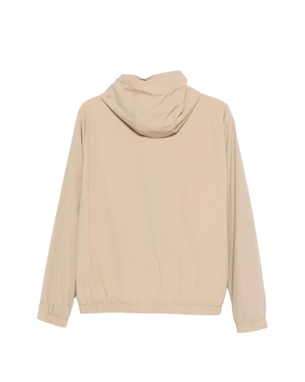 Lardini Natural Hooded Zip-Up Jacket for men