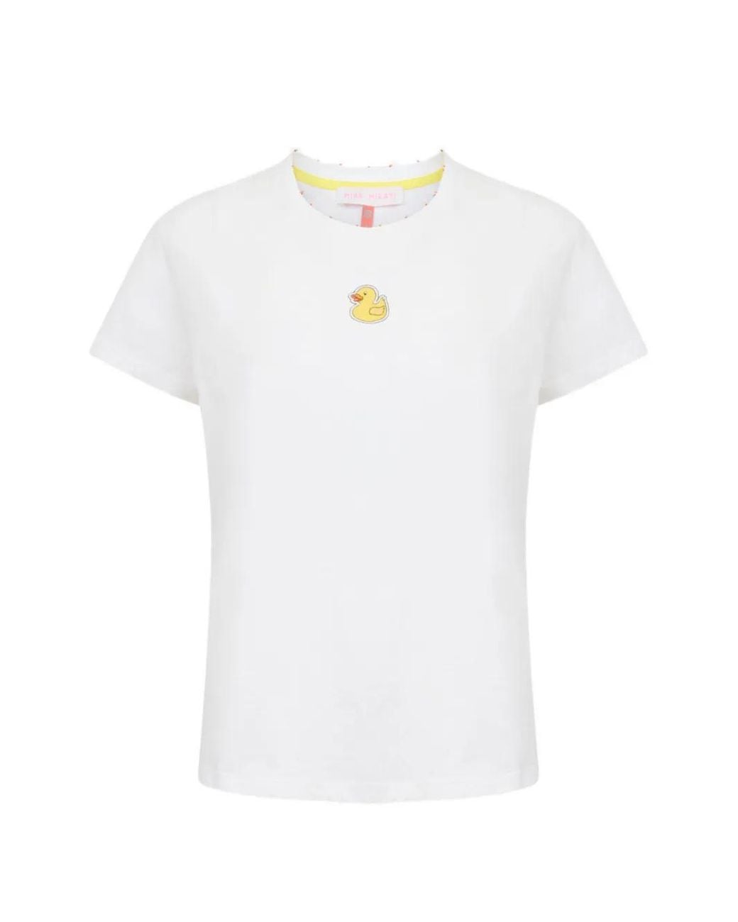 MIRA MIKATI White Duck-Embroidered T-Shirt
