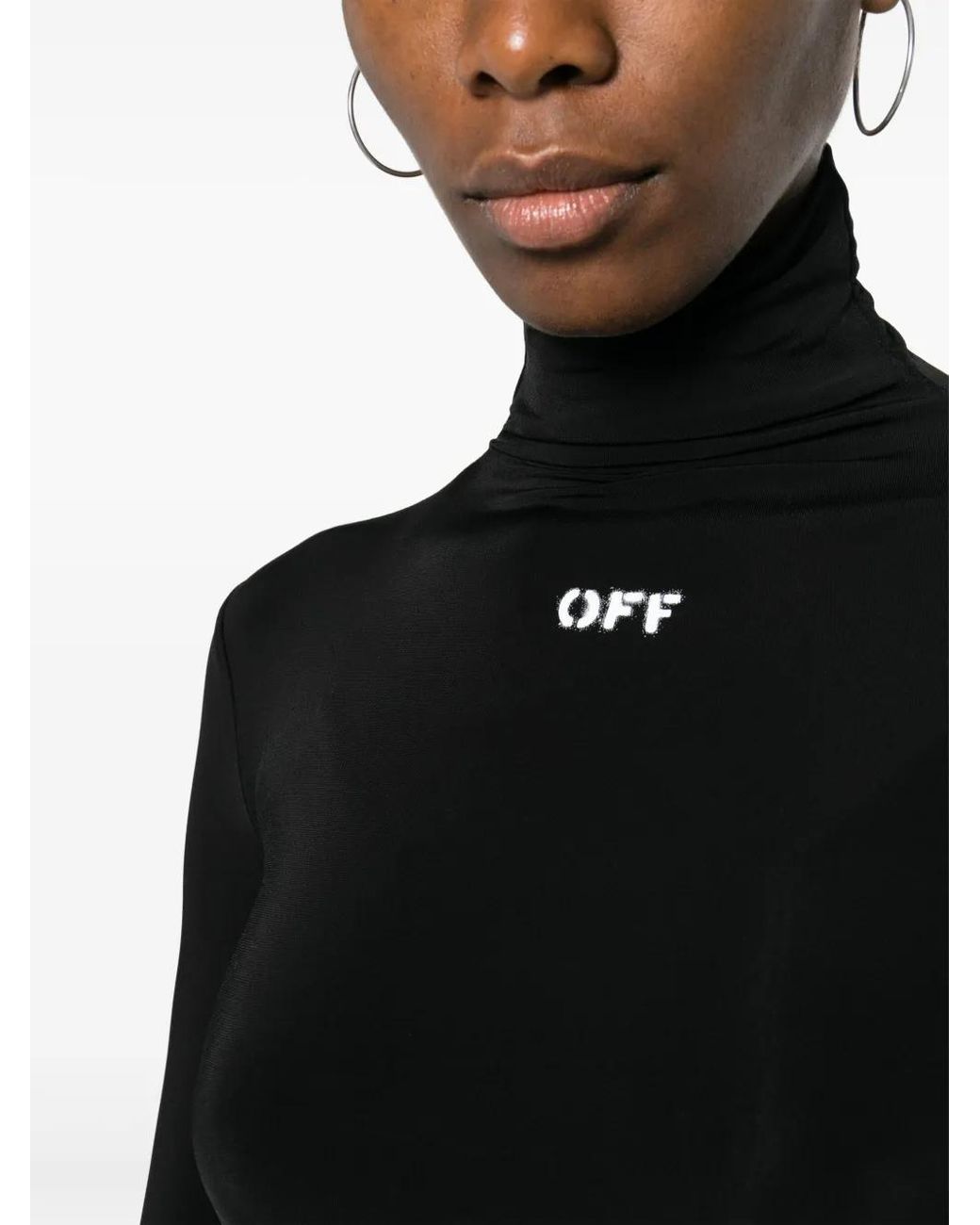 Off-White c/o Virgil Abloh Black Off- Off-Stamp High-Neck Top