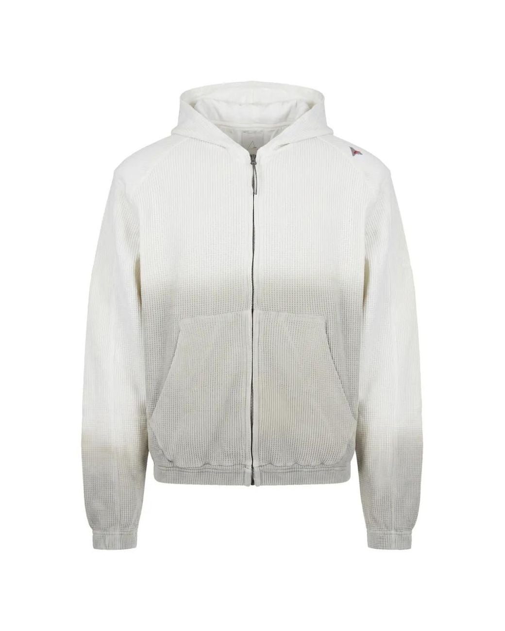 Roa White Bee Gradient Waffle-Knit Hoodie for men