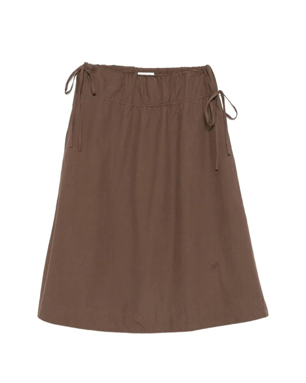 Damson Madder Brown Caspia Drawstring Midi Skirt
